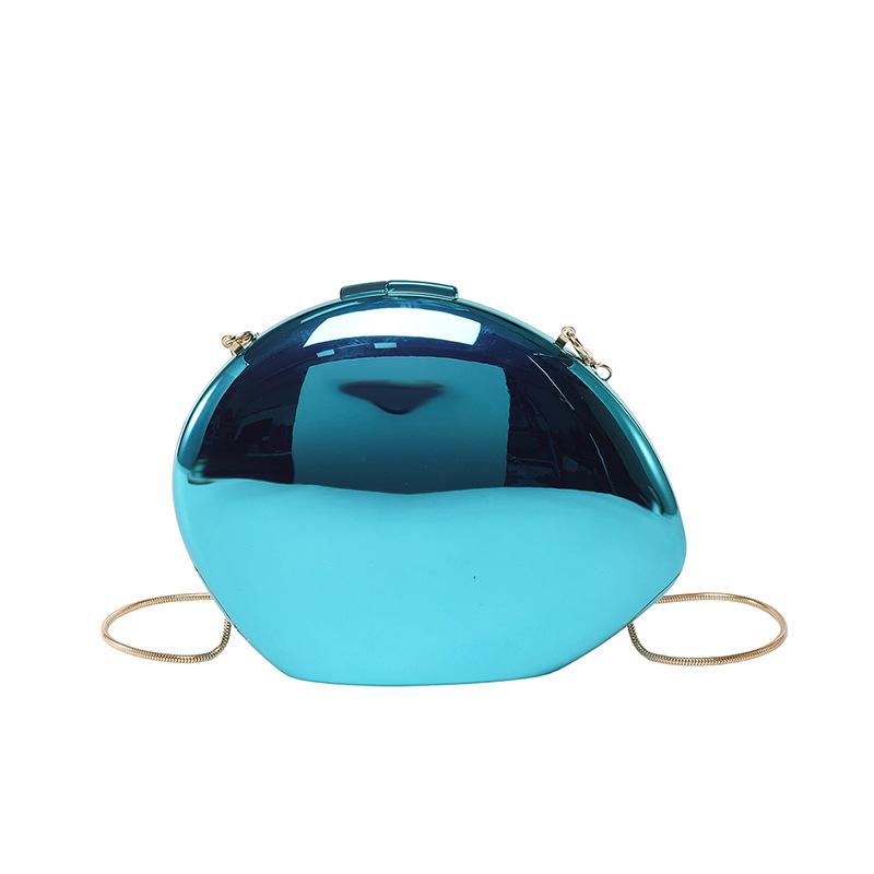 Personalized Acrylic Bag 2025 New European and American Fashion Glossy Metal Goose Egg Box Bag Women's Messenger Bag