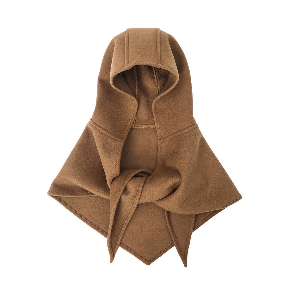High-End European and American Autumn/Winter 2025 Camel Cape Shawl Scarf