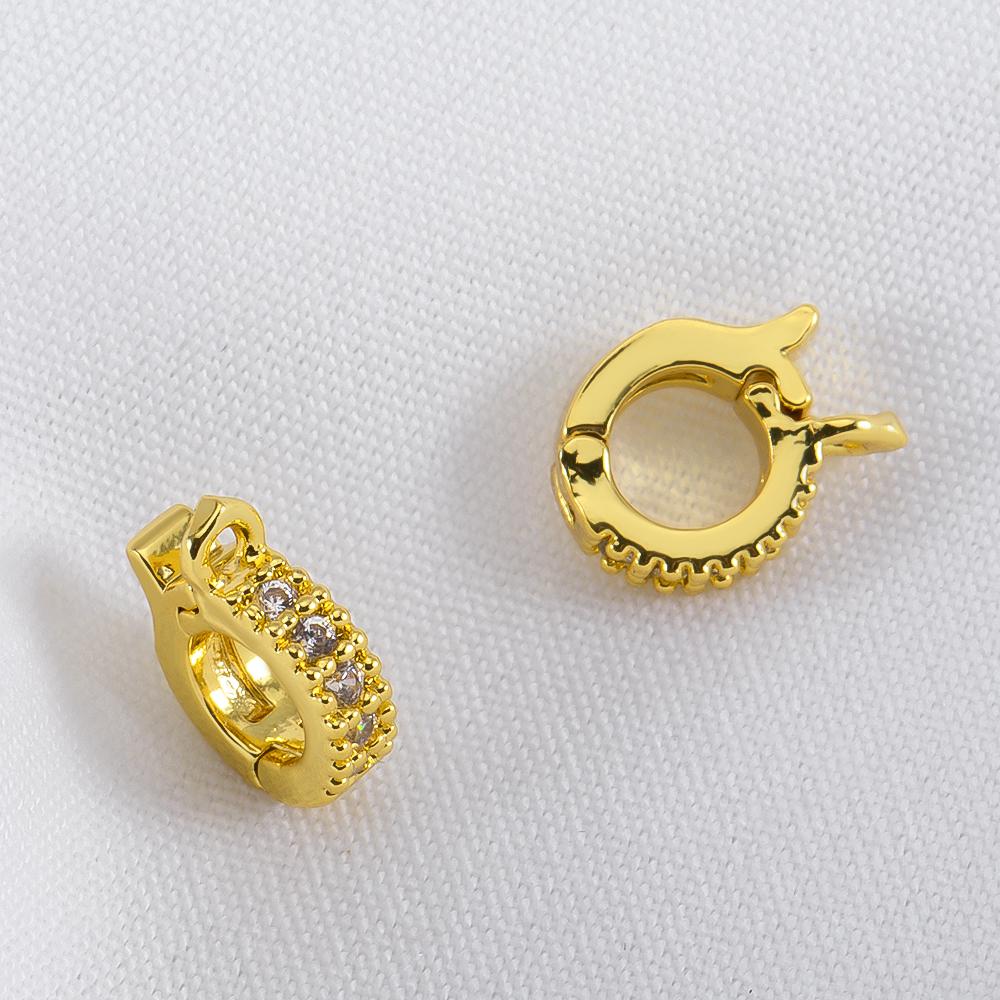 18K Gold Plated Brass Metal Pendant Bail Connector Pearl Enhancer Clips Clasps DIY Necklace Making Accessories Jewelry Materials