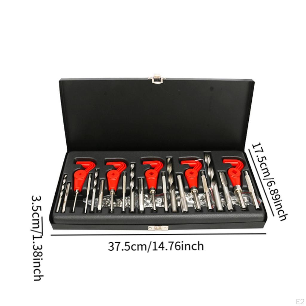 131Pcs Metric Thread Repair Kit Twist Drill Spanner Accessory for Restoring Damaged Threads M5 M6 M8