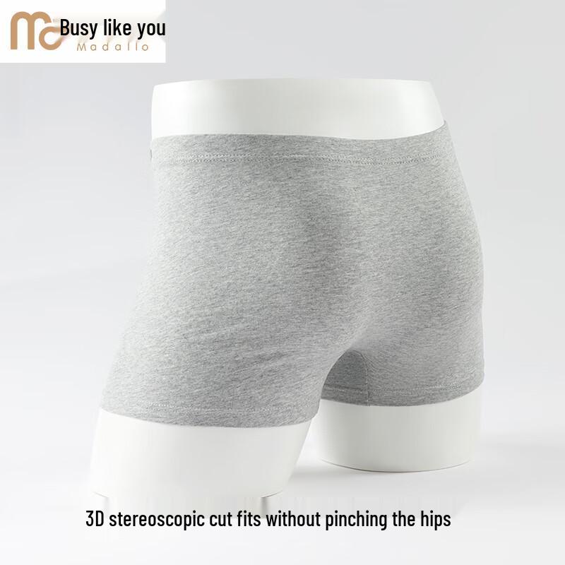 Men's Modal Cotton Blend Antibacterial Plus Size Loose Boxer Briefs (3-Pack)