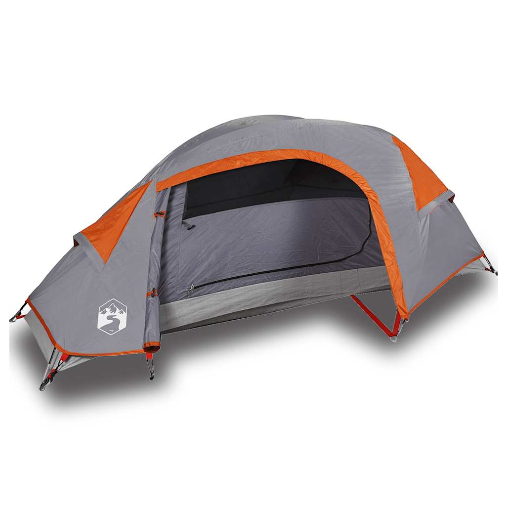 Dome Camping Tent for 1 Person Orange Waterproof