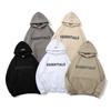 Unisex Oversize Bluza z Kapturem z Nadrukiem Litery 3D z Silikonu Miękki Polar Wewnątrz Casualowe Ubranie Jesienne