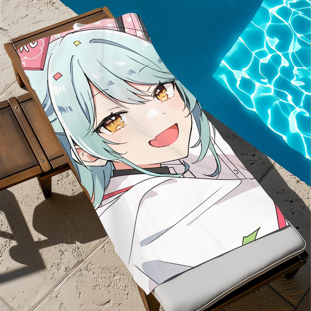 W-watanare Renako anime Amaori Ajisai Sena Towel Beach Quick Dry Soft Pool Towels Gift for Travel Gym Shower Camping sports