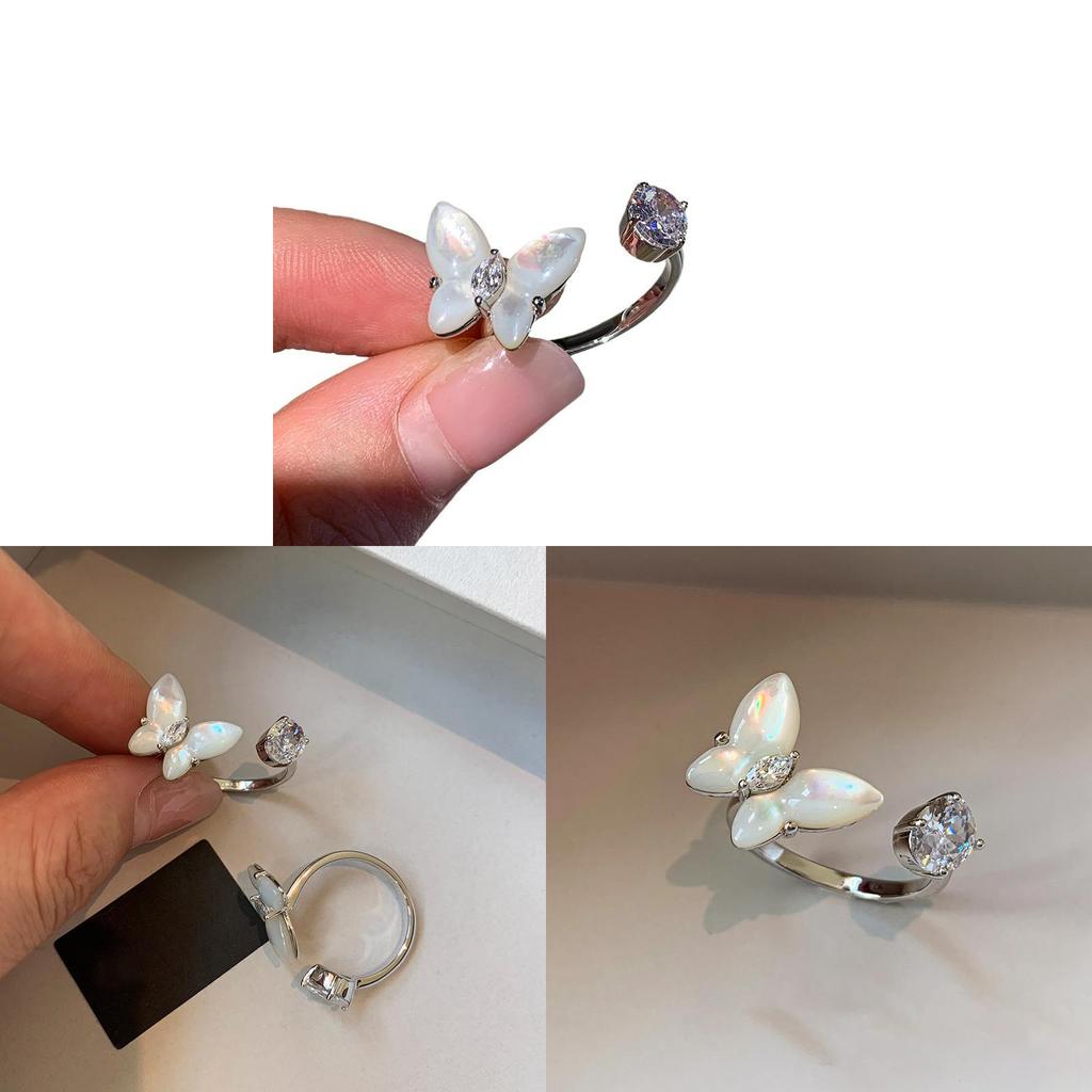 Zircon Butterfly Animal Ring For Women Fashion Jewelry Accessory