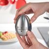 Stainless Steel Mechanical Egg Shaped 60 Minutes Alarm Clock Kitchen Timer Countdown Reminder