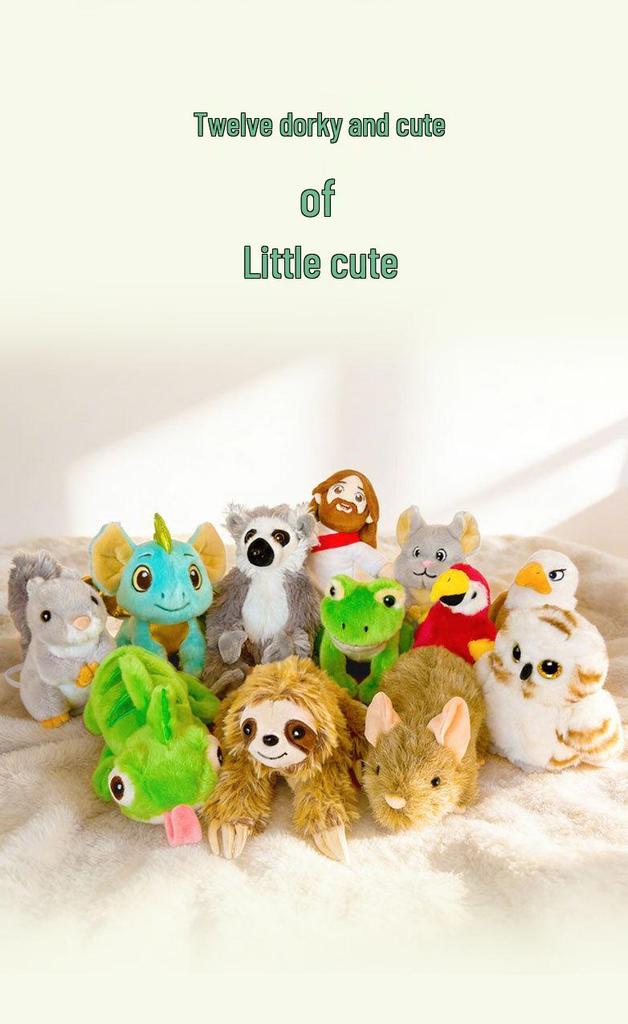 Magnetic Shoulder Plush Toy: Frog, Sloth, Squirrel, Dinosaur, Parrot