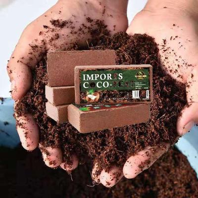 Organic Coconut Brick: Nutrient-rich Soil for Flower, Vegetable & Succulent Plants - Compressed Coconut Powder with Coconut Bran