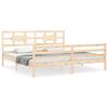 VidaXL Cadre de lit avec tête de lit 200x200 cm bois massif 3194461