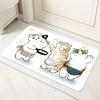 Cute Cat Pattern Door Mat Decoration Home Bathroom Mats Suitable for Various Environments Non-slip Resistant To Dirt Carpet