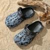 Fashion Men Slippers Printing New Men Clogs Light Soft EVA Men's Hole Shoes Outdoor Sandals Home Garden Slides Male Beach Flats