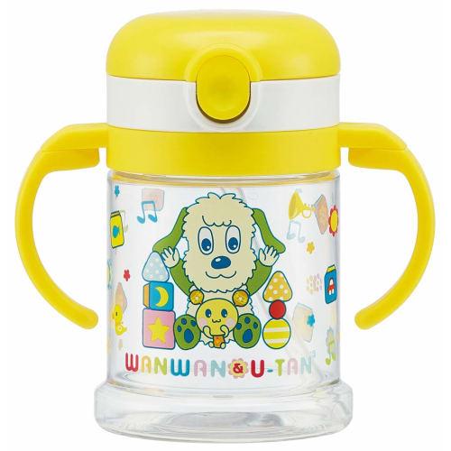 Skater Baby Straw Mug with Double Handles, 260ml, Foldable Handle, Inai Inai Baa (Peek-a-Boo) Design, Suitable for Ages 1+, KSHW1N-A