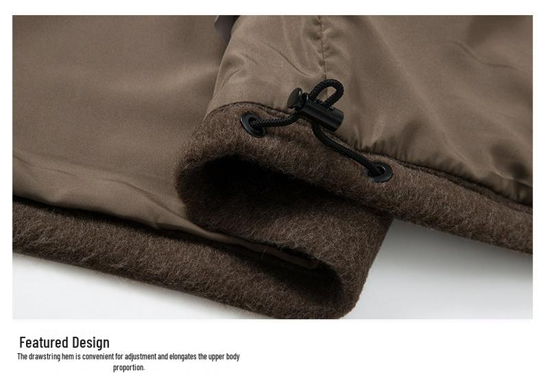 Men's Winter Thick Wool Hooded Zipper Jacket