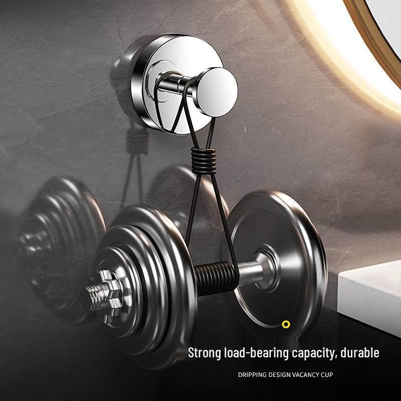 304 Stainless Steel Rotating Suction Cup Hook – Strong, No-Drill, Load-Bearing Hook for Kitchen, Bathroom, and Toilet.
