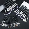 40pcs Black Makeup Brush Set Full Cosmetic Brushes With Bag Face Eye