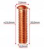 Nity gwintowane miedziowane m6x20mm 50szt do spottera wyciąganie wgnieceń