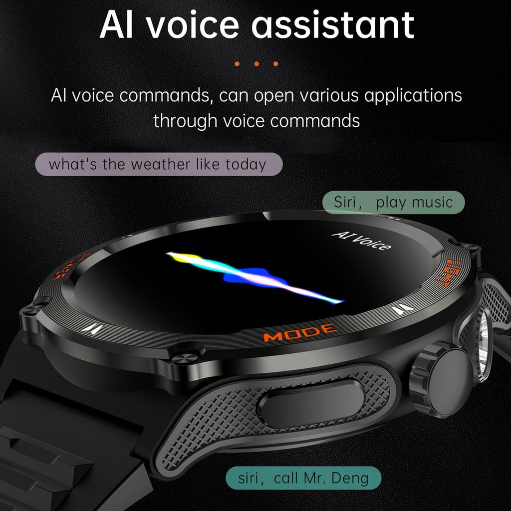 Smart Watch Answer/Make Call Waterproof Smartwatch with Flashlight Heart Rate/Sleep Monitor Fitness Watch for Men Women