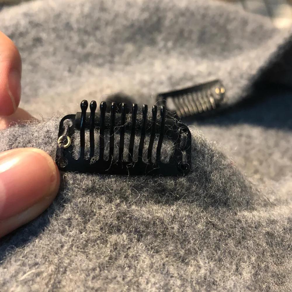 Wig Clips U-shape Metal Snap Claw Clip with Soft Rubber 9 Teeth Jewelry for Women Berets Caps Hair Pins DIY Accessories