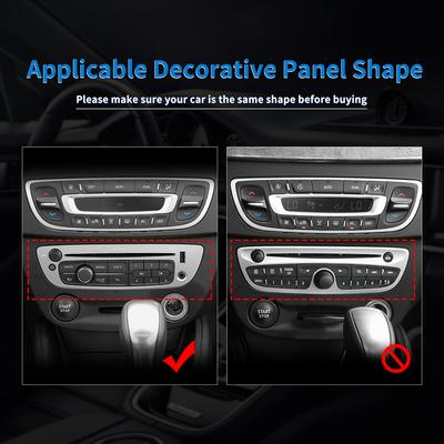 Echter Weicher Karbonfaser-Aufkleber für Renault Fluence Megane RS 2009 2010 2011 2012 2013 2014 2015 Linkslenker Zentrale Steuerung CD Innen