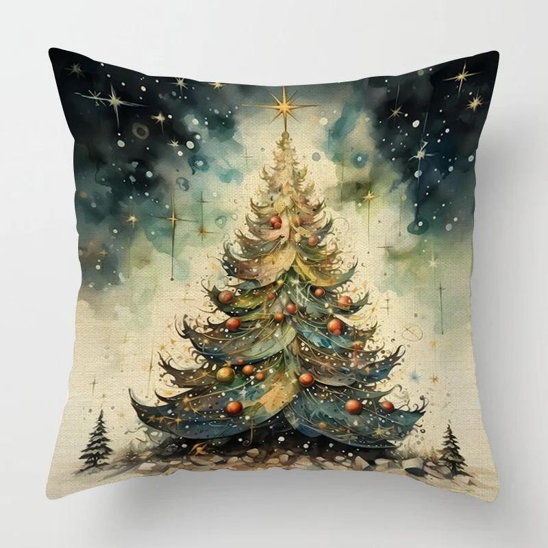 Modern Decorative Cushion For Home Living Room Decor Throw Pillow Cover 45*45 40X40Cm 60X60Cm 45X45Cm 50X50Cm Merry Christmas