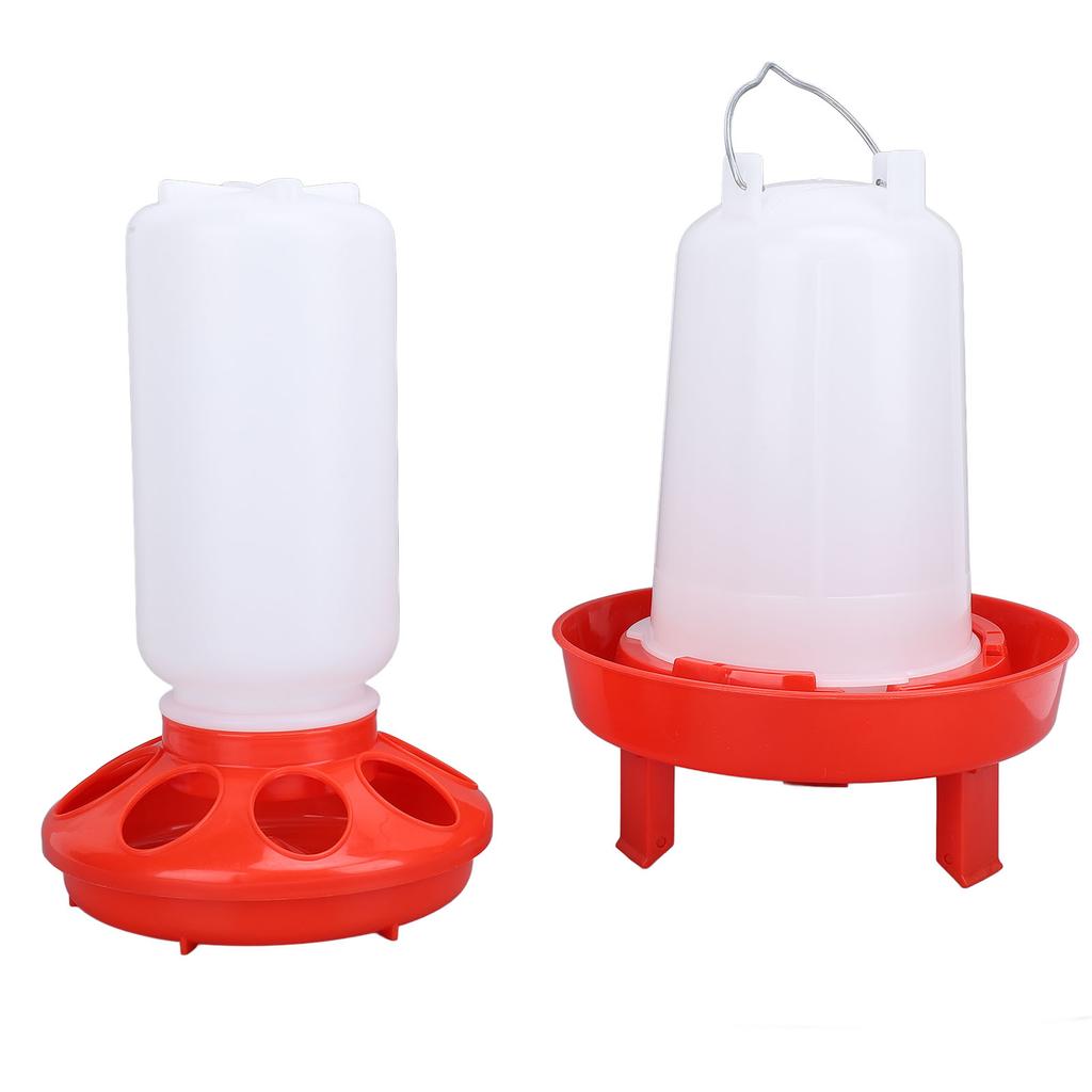Hrănitor pentru pui Capacitate mare Plastic Automat Ușor de curățat Adăpător pentru pui pentru fermă Roșu