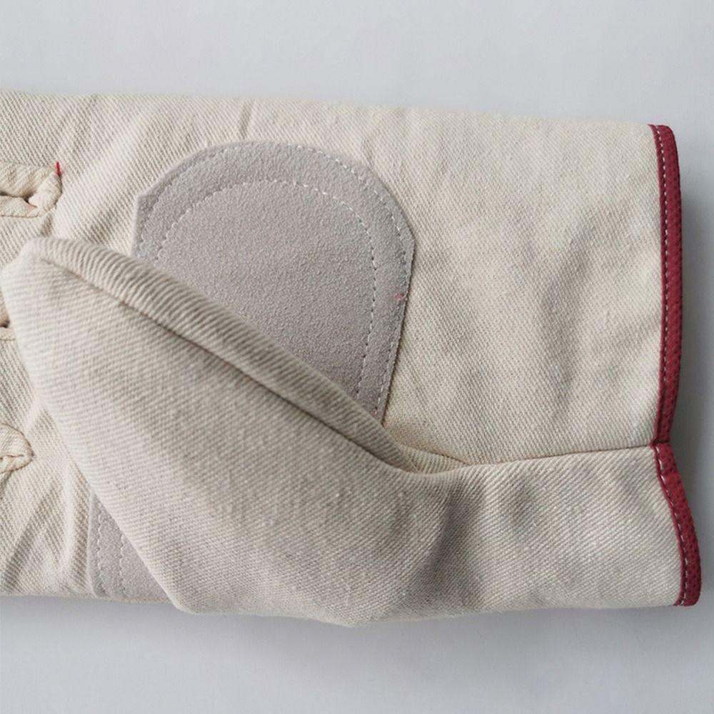 1Pair Stab Proof Canvas Gloves Double Thickened Welding Protective Gloves  Welder Maintenance