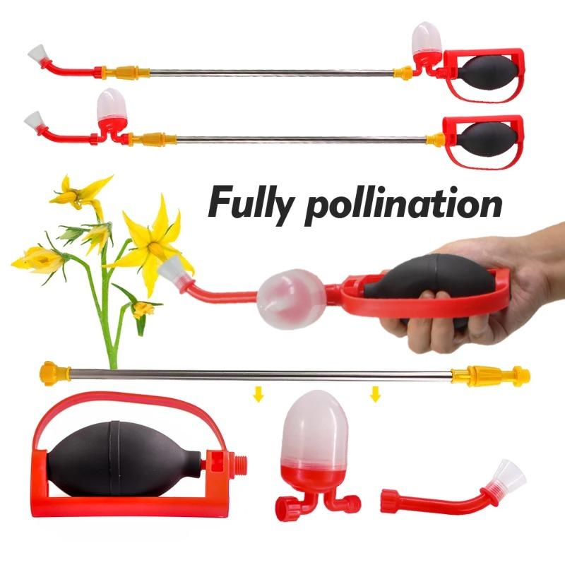 Random Color Manual Tomato Pollinator Portable Powder Sprayer Professional Duster Long Pole Garden for Pear Kiwi Cucumber Tree
