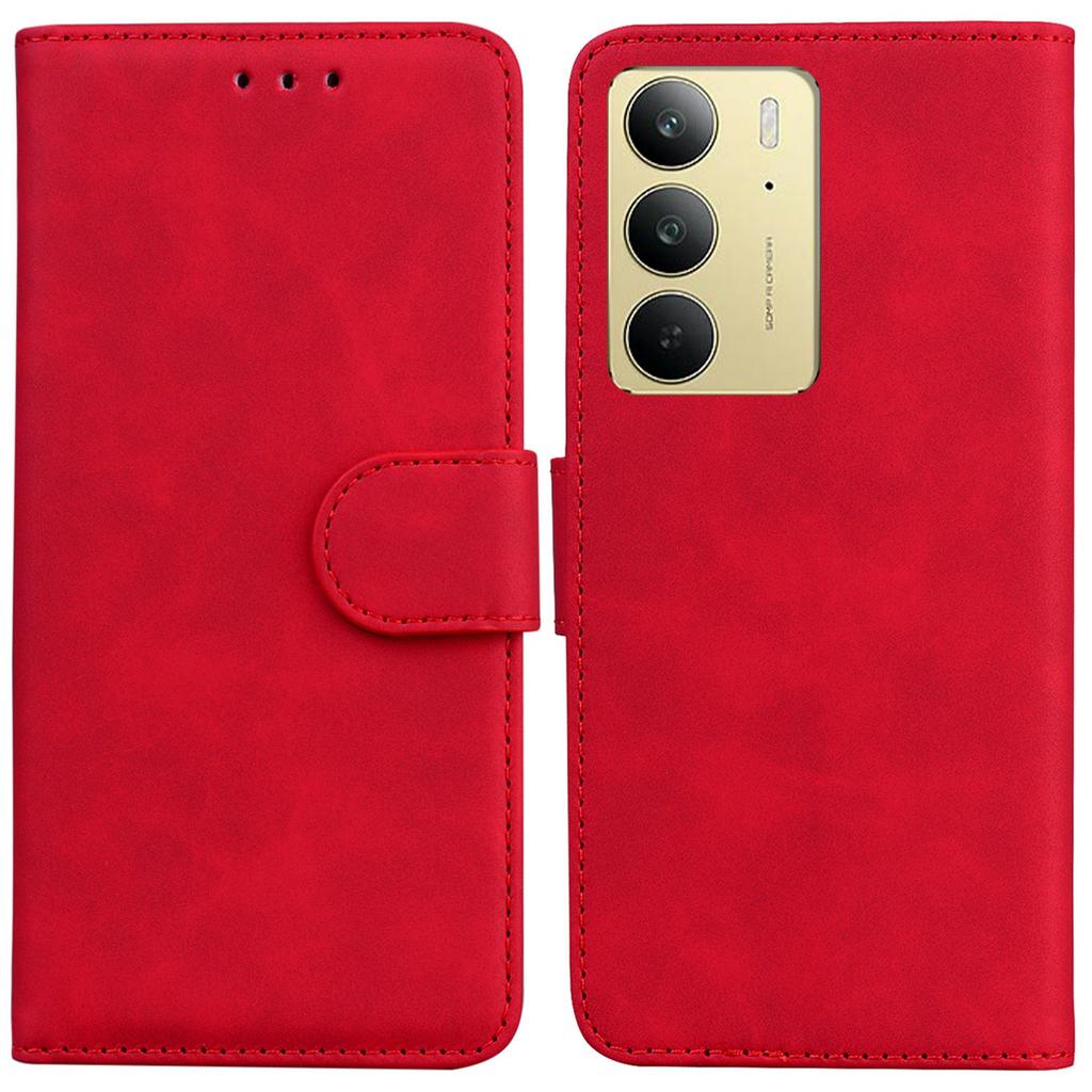 For Realme C75 4G Case Solid Color Leather Wallet Phone Cover