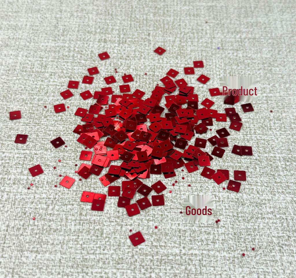 Square Sequins with Hole: PET Quadrilateral Sequins, DIY Bead Jewelry & Stage Costume Accessories