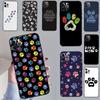 Dog Foot Paw Colorful Pattern Phone Case For iPhone 17 16 15 14 13 11 12 Pro Max 13 Mini 15 16 Plus 16e 17 Air Cover Funda