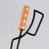 Fire Gripper with Wooden Handle Heat Resistant Campfire Tender Tongs