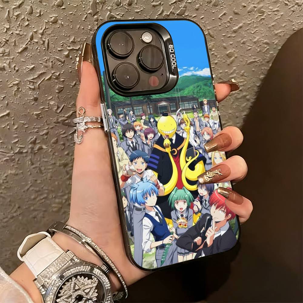 

K-Koro S-sensei Phone Case For iPhone 17,16,15,14,13,12,11 Plus,Pro Max,XS,Colored Silver Plated Inside Cover iPhoneXSMAX