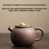 Old Rock Mud Ceramic Teapot Chinese Kung Fu Tea Set for Home Brewing Small Coarse Pottery Retro Style Single Pot Tea Maker
