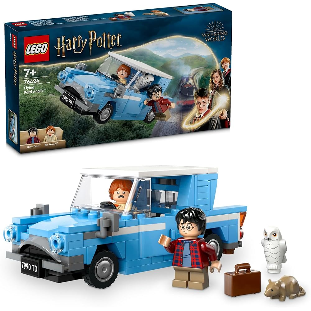 

LEGO Harry Potter Flying Ford Anglia Building Toy 76424 for Kids Ages 7-9
