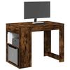 VidaXL Desk with Drawer and Shelf Smoked Oak Engineered Wood 858690