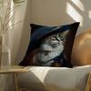 Quirky Elegant And Luxurious Crown Cat Pillow Case Pattern Printed Pillowcase For Living Room Sofa Cushion Cover & Bedroom Decor