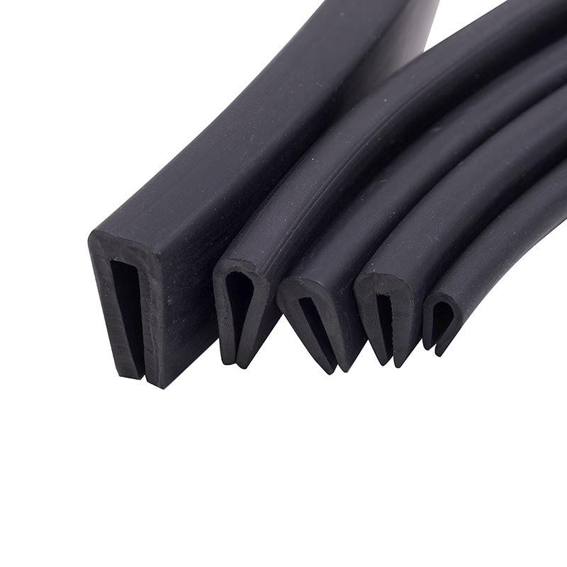 Heat-Resistant Silicone U-Shape Self-Adhesive Edging Strip for Anti-Collision Foam Glass and Steel.