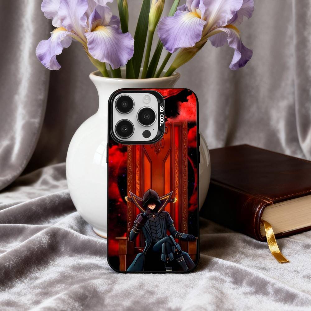 Manga The E-Eminence in S-Shadow Phone Case For iPhone17,16,15,14,13,12,11 Plus,Pro Max Candy Silver Plated Inside Cover