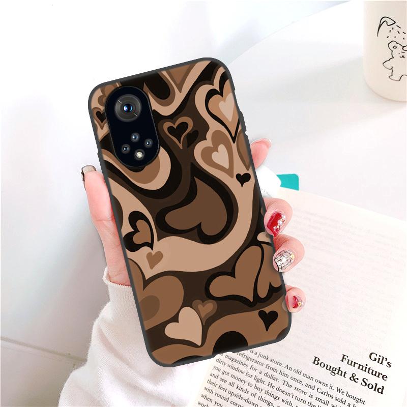 P30 Lite Case for Honor 9S Cover Silicone Funda Honor 9C 9A 10i 8A 10 50 Cases for Huawei P 30 Pro P40 P20 Love Heart Black Capa