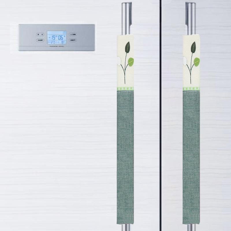 2pcs Fridge Handle Covers Microwave Oven Dishwasher Door Handle Cover Gloves Refrigerator Gloves Oven Cover