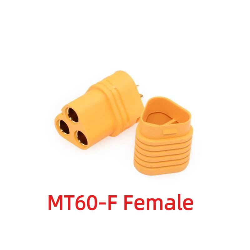 

3-Pin 3.5Mm Mt60 Connector Plug Adapter Bullet Plug For Rc Model Battery Control Parts Esc Motor Accessories Yellow MT60-Female
