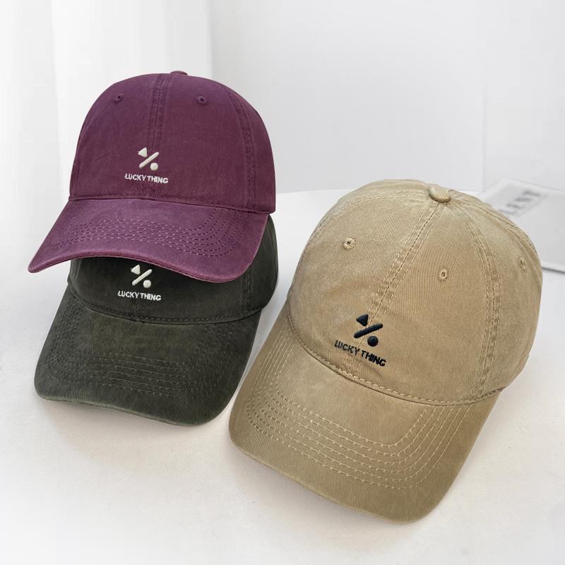 Geometric Symbols Embroidery Vintage Cotton Baseball Hats Summer Breathable