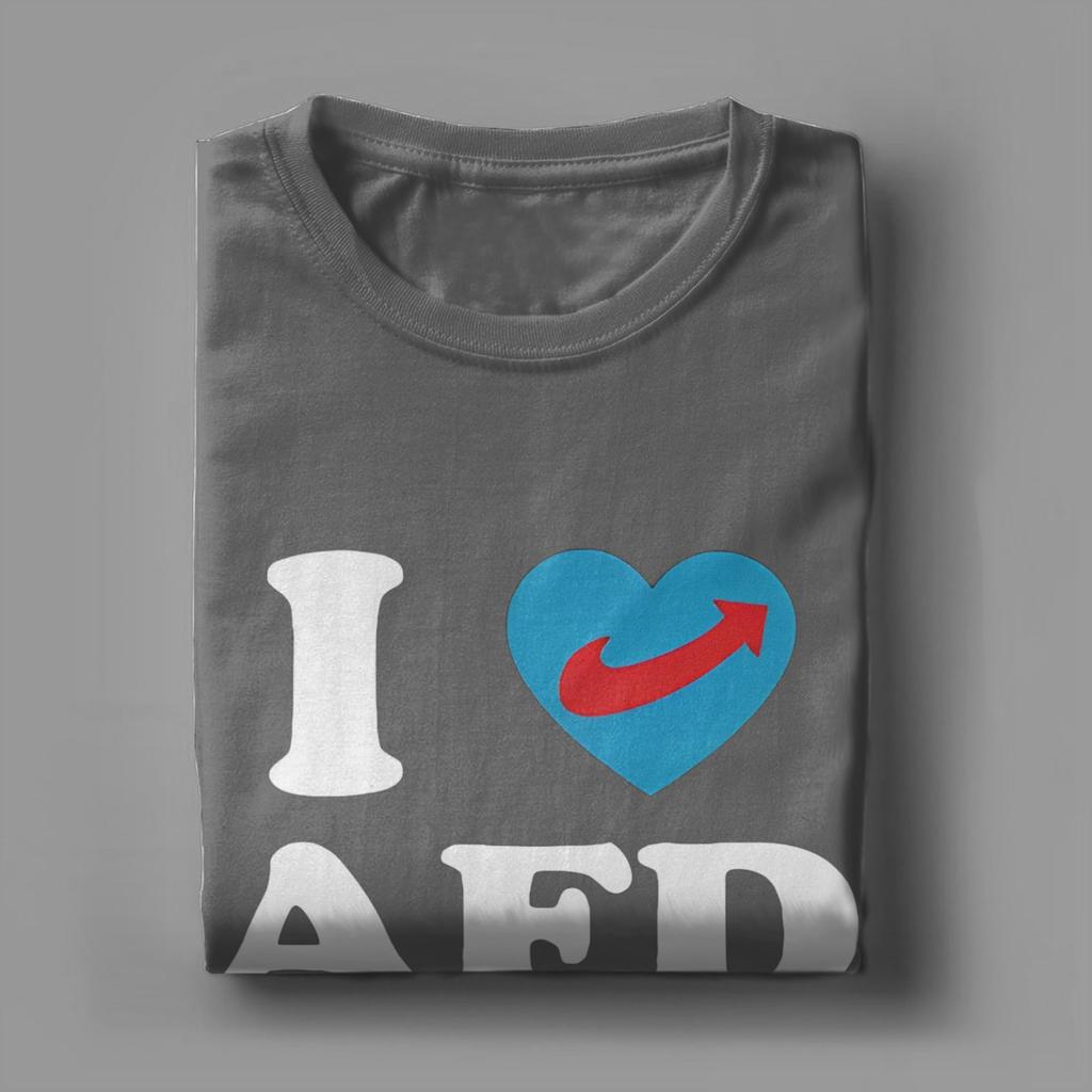 Vintage T-Shirt Alternative Afd GerUnisexy Reines Baumwoll-T-Shirts Blaues T-Shirt für Unisexs Sommer Ästhetisch Lässiges Kurzarm-Oberteil Tees