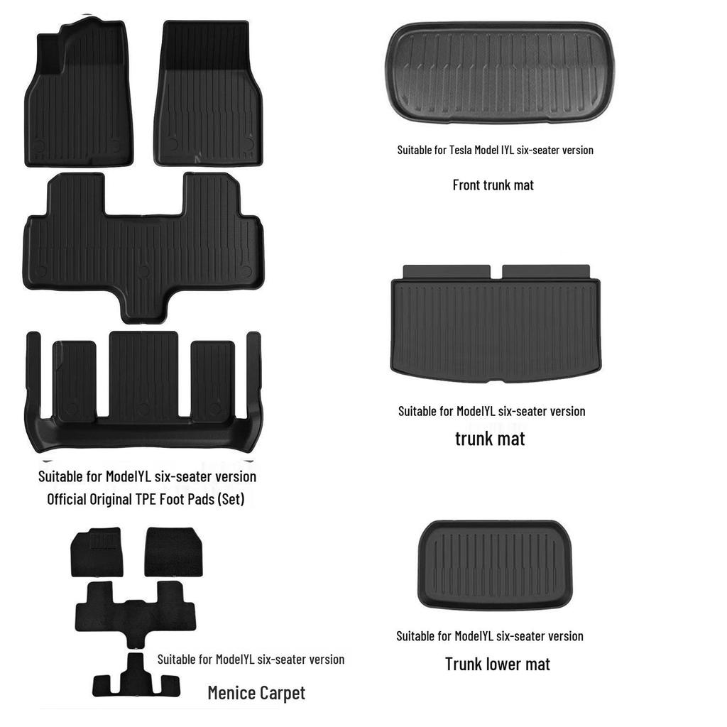 ModelYL TPE2026 Foot Pads for Tesla YL Six-Seater Interior Modification