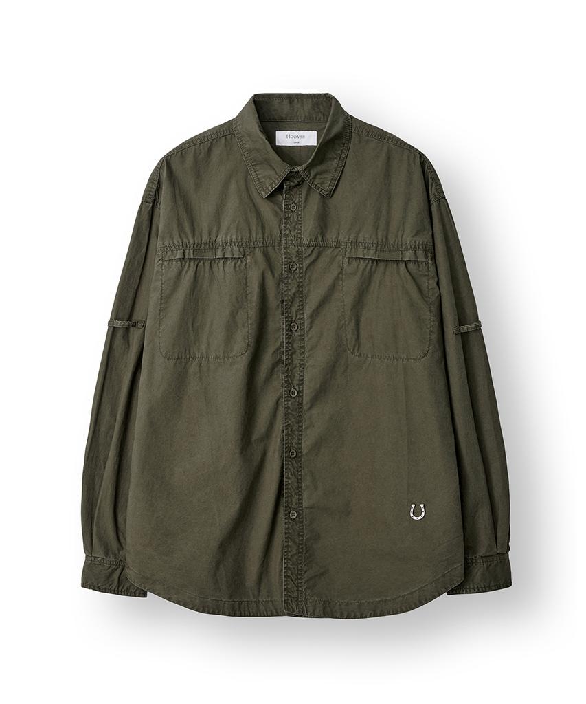 HOOVES Fade Cotton Work Shirt [Khaki]