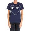 Comme des Garçons PLAY COMME Des GARCONS PLAY White Love Printing Short Sleeve Navy Blue Men's AZ-T181-051-1
