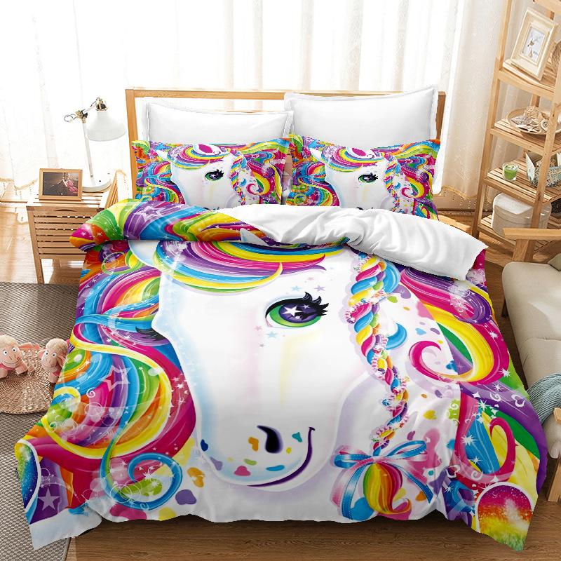 Dream Unicorn Duvet Cover For kids,Single Print,Rainbow,Duckling,Owl,Star Bedding Set,Birthday Gift,Stream,River,Pink Bed Sets