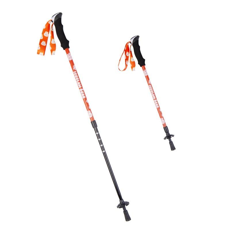 Children s Hiking Poles Telescopic and Foldable Outdoor Hiking Equipment Anti Slip оранжевый