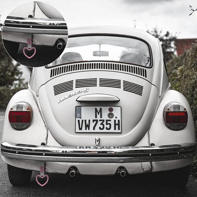 Cute Ring Heart Auto Bus Strap Plastic Charm Strap Car Tow Ring Heart Subway Handle Strap Car Accessories 1pc