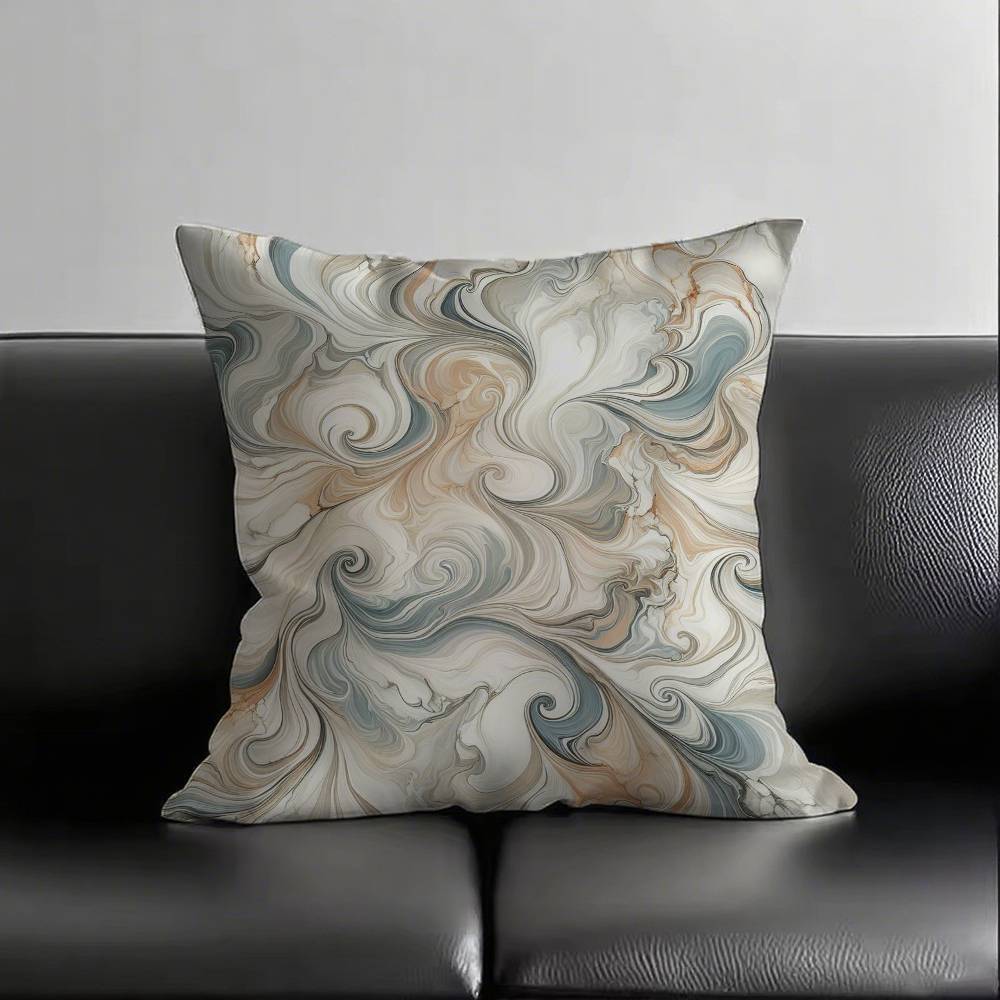 

1pc Marble Pattern Pillow Case Fashion Square Pillowcase Bedroom Sofa Room Ins Decoration Leisure 16x16Inch